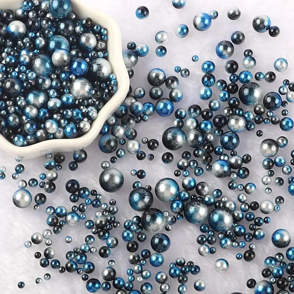 Разноцветные бусины из АБС-пластика без отверстий, имитация жемчуга, россыпные бусины для нейл-арта, DIY-поделок, украшения для скрапбукинга