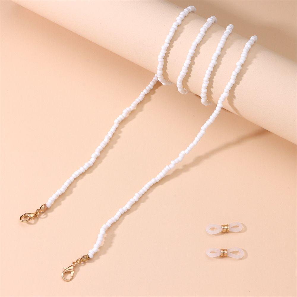 Beads Neck Lanyard for Women Glasses Chains Glasses Holder Strap Mask Chains Beaded Mask Lanyard