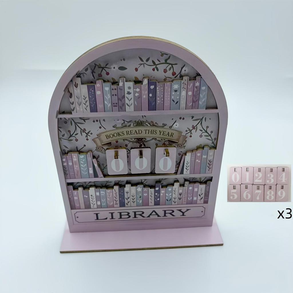 Винтажный Деревянный Счетчик Книг Отслеживатель Книг Знак Подсчета Чтения Аксессуары для Домашнего Офиса Классной Комнаты Книжного Магазина Настольное Украшение