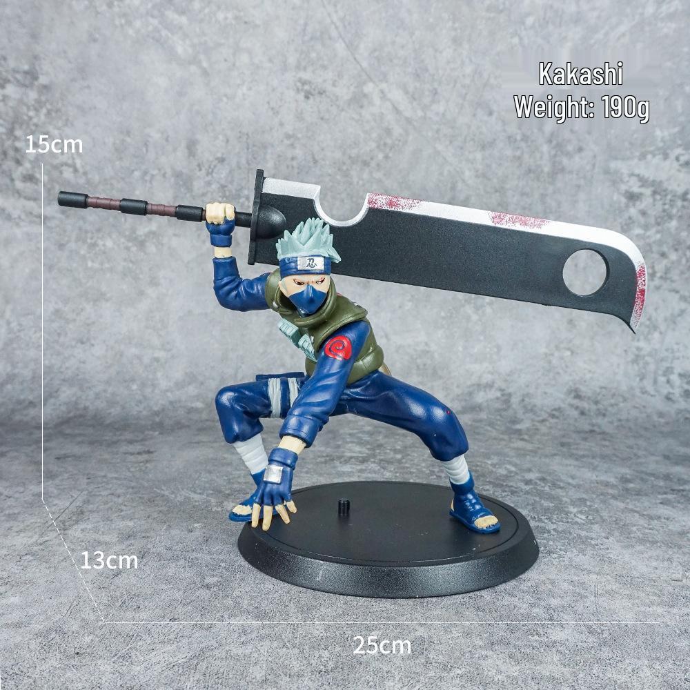 Дисплей аниме-экшн-фигурок: Саске, Сакура, Итачи, Какаши, Минато с двуручным мечом.