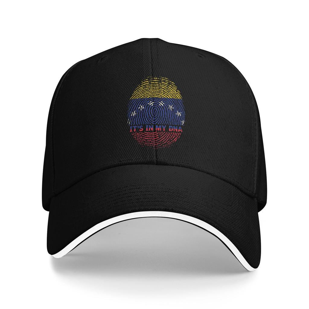 Unisex DNA Fingerprint Proud Venezuela Flag Patriotic Venezuela Outdoor Hat Trucker Cap Casual Baseball Cap Snapback Sunshade