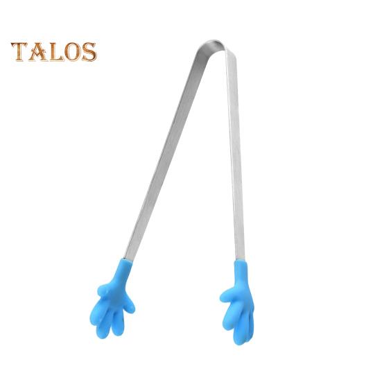 Mini Tongs Serving Tong Stainless Steel Palm Shape Food Tong for Ice Cube Sugar Fruits Salad Barbecue Grilling Buffet Kitchen Cooking