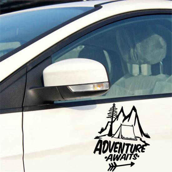 Уникальное приключение ждет светоотражающая наклейка «сосна гора» наклейка автомобильный декор
