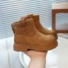 Retro Kids Shoes Boots for Girl Simple Versatile Boys Platform Ankle Boots New Round-toe Non-slip Children Causal Fashion Boots
