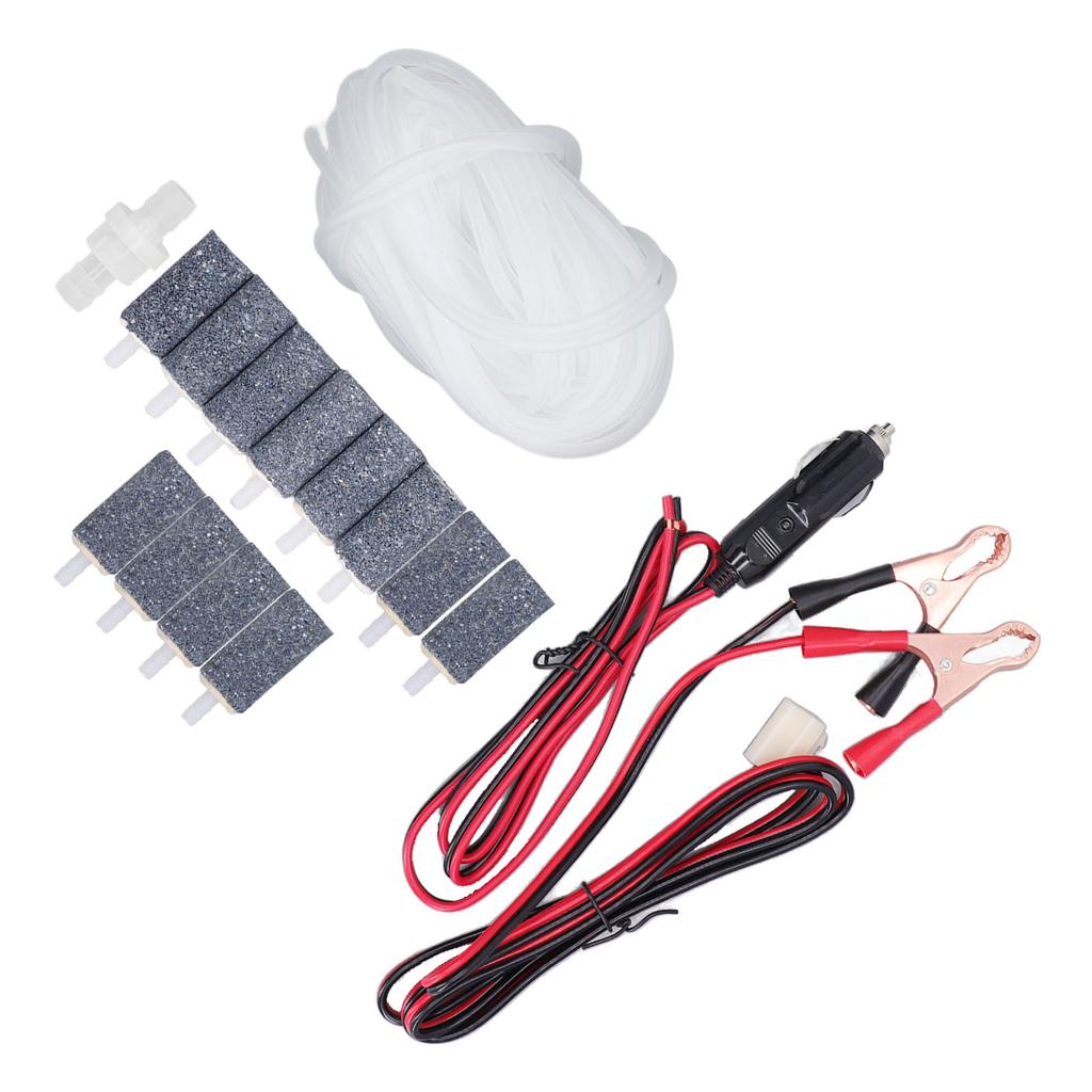 Air Pump Accessory Air Hose Check Valve Bubble Stone Battery Clamp Cable Set Kit MPQ 906