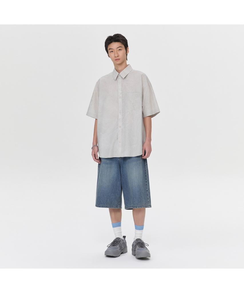 Keoseuuteommellou Blue Denim Bermuda Shorts Cwpam26373Bux