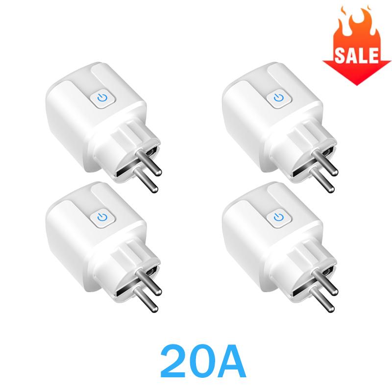 Умная розетка EU 16A/20A AC100-240V Wifi Умная розетка с питанием Alexa Google Home Голосовое управление Tuya Smart Life APP