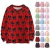 Women's Casual Long Sleeve Bow Woolen Sweatshirt Fall  Vacation Long Sleeve Pullover