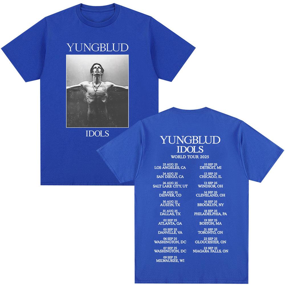 Yungblud IDOLS Album Tour T Shirts Fan Gifts Unisexs Women Clothing Hip Hop Short Sleeve Tshirts Oversized Summer Cotton Tshirt
