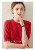 2025 Women's Early Autumn Cashmere Knit Short Sleeve Pullover - Versatile, Stylish Solid Color Sweater