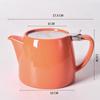 Ceramic Teapot with Lid and Filter Large Capacity Heat Resistant Strainer Tea Pot Cold Water Jug Kettle 550ml