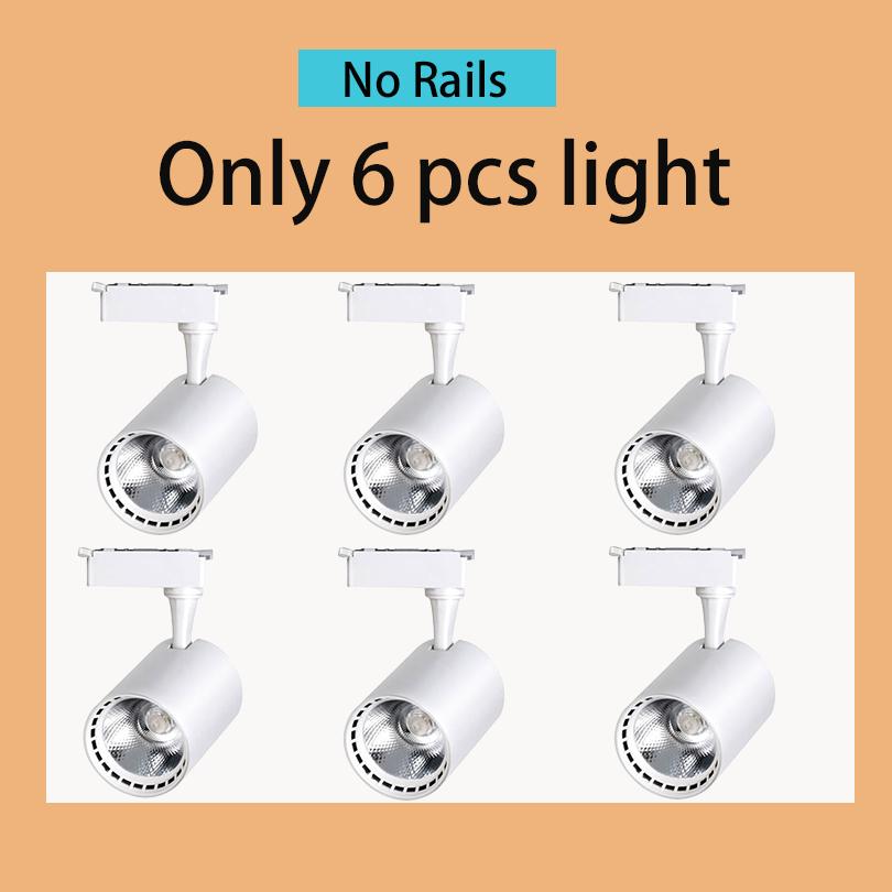 Комплект светодиодных трековых светильников COB Track Lighting Настенный светильник Rail 220V Spot Lights Светодиодные трековые светильники Spotlight Магазин одежды Магазин Главная