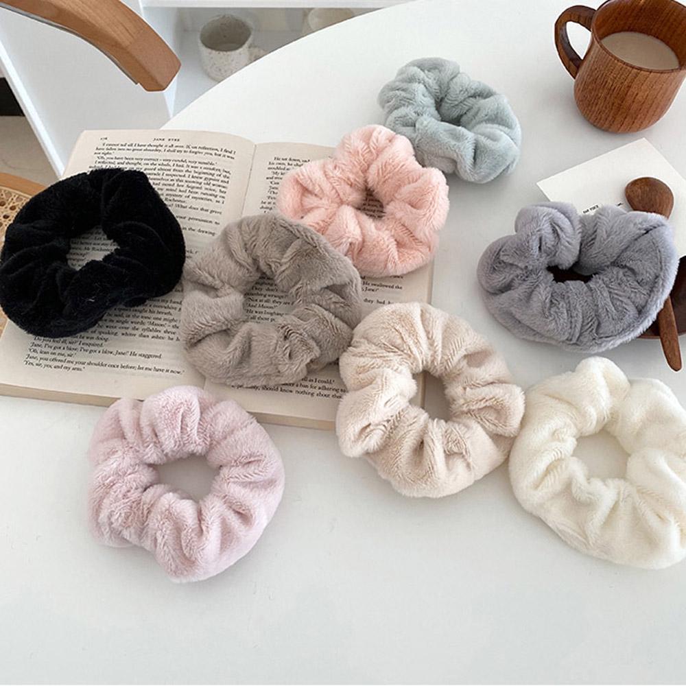 Hair Tie Headwear Hair Ring Faux Rabbit Fur Plush Scrunchie Rubber Band Hair Rope Ponytail Holder