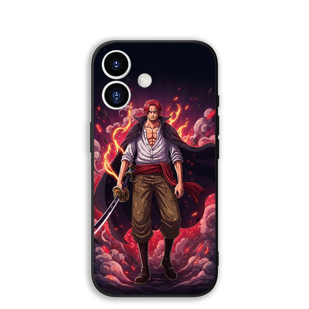 Cover for Samsung Galaxy A56 A26 A36 A10 A20 A30 A31 A32 A50 A55 A52 A53 A33 A12 A14 Phone Case Shanks Red Hair One Pieces Luffy