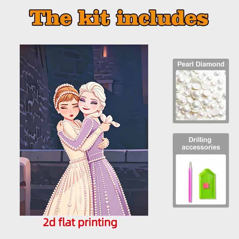 Disney DIY Жемчужное искусство Картина Замороженные Анна и Эльза Сестры Домашний Декор Стены Жемчужные Камни Рисование Картинки Поделки Домашний Декор