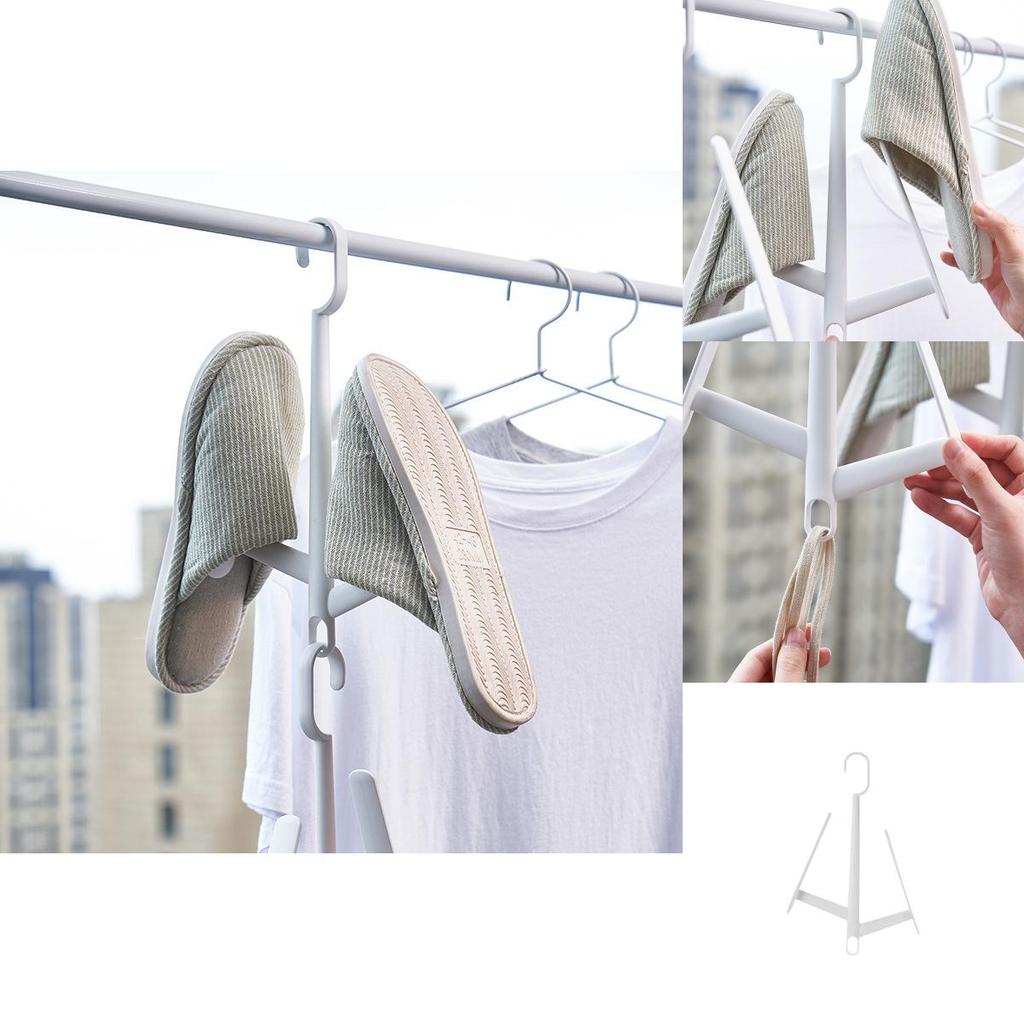 Японская минималистичная сушилка для обуви, креативная балконная подвесная вешалка для обуви, белый пластик