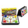 Magnetic Folding Flying Chess Set for Kids - Portable Educational Toy with 5-Piece Jump Checkers
