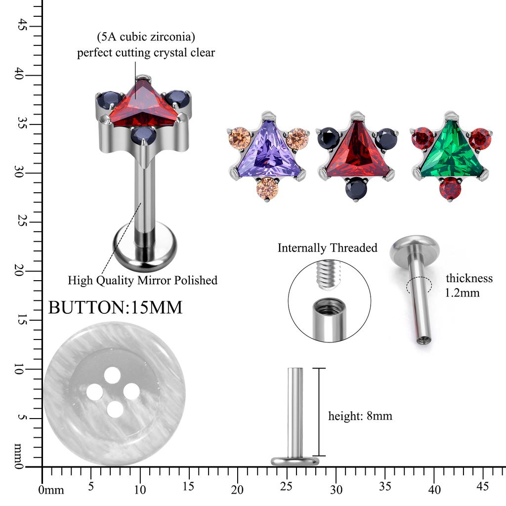 G23 Титановые серьги-гвоздики с узором из цветов и листьев, украшенные фианитами, лабрет, гвоздик для губ, хрящ козелка, серьги-ракушки, ювелирные изделия