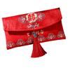 Красный конверт, нежная ткань большой вместимости, художественный дизайн с кисточками, свадебный счастливый карман в китайском стиле для друзей