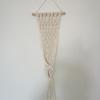 Braided Hanging Basket, Bohemian Wall Tapestry, Knotted Rope Tapestry, Plant Pot Holder Vase Basket for Living Room Nursery Decor