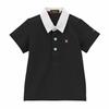 MIKI HOUSE Double Bee Polo Short Made In One Black [MIKI HOUSE] Shirt, Sleeve, Plain, Japan, 100% Cotton, Point, Boys, Girls, Babies, Kids, Children's