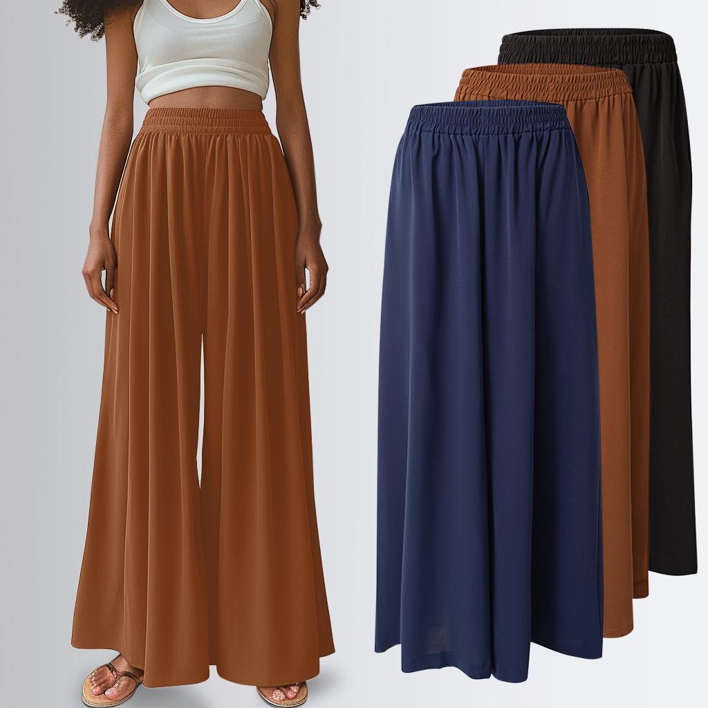 Женские хлопковые эластичные дышащие широкие брюки, летние свободные брюки с прямыми штанинами