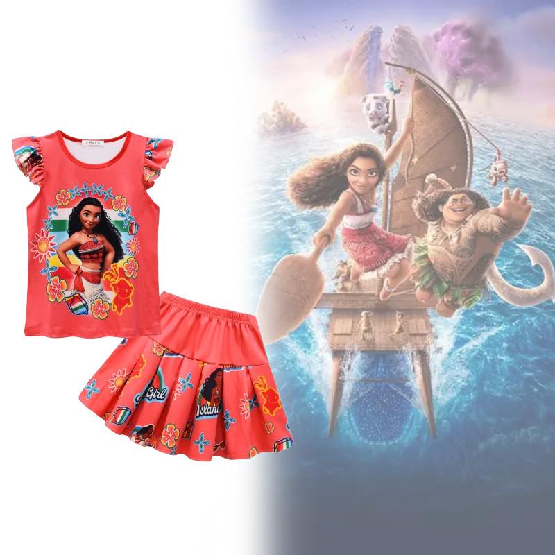 Moana Childrens Fashion Skirt Set With Pleated Design For Girls 3 To 8