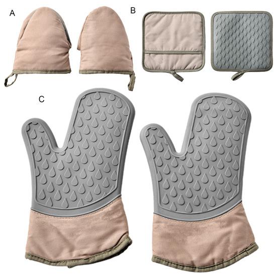 1 шт. прихватка для духовки, легко чистящаяся, нескользящая, термостойкая, противоожоговая, силиконовая, противень для барбекю, перчатка для микроволновой печи