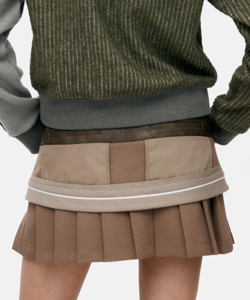 ADSB ANDERSSON BELL Inside Out Pleats Skirt Apa845W(Beige)