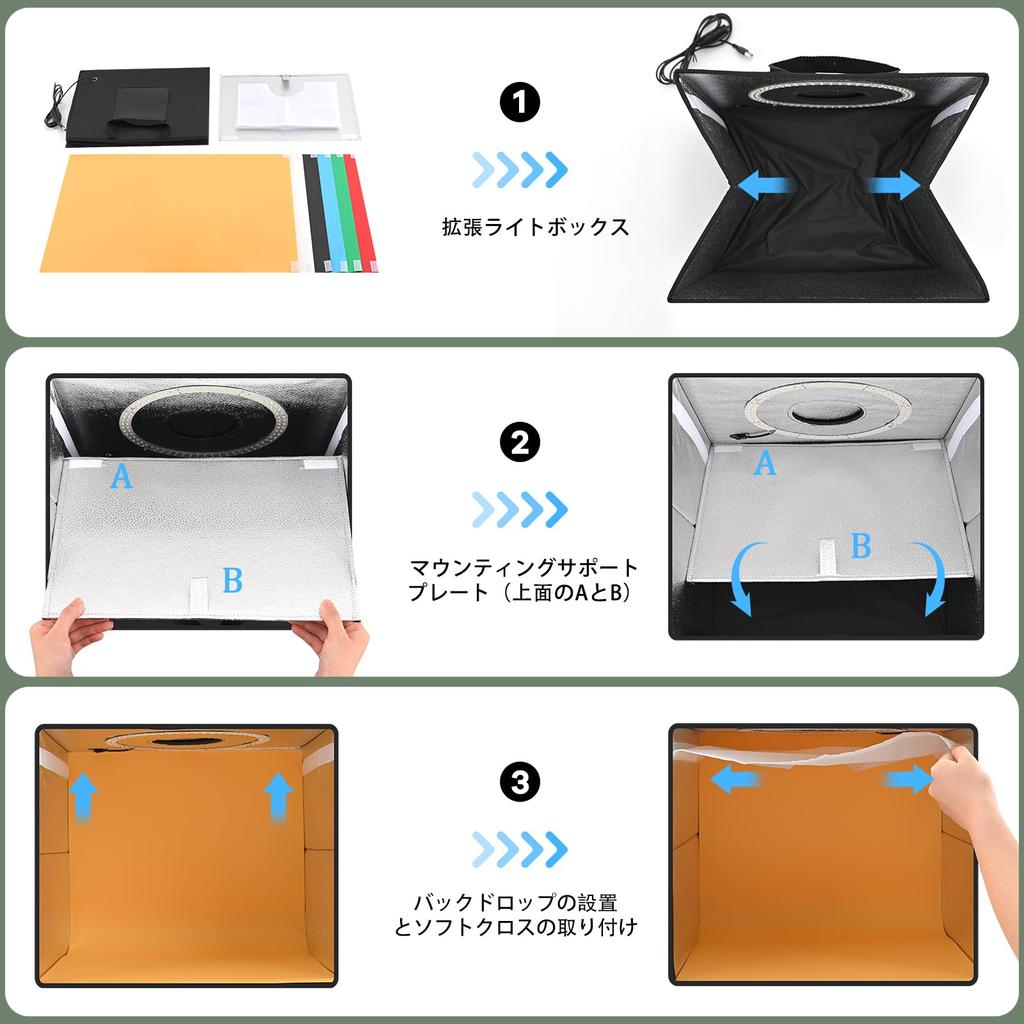 Lightdow Photography 40 x Складной Фотография Фото Фотография Фотография 6 Цветов Фоновая Бумага 120 Светодиодов Регулируемый Удобное Хранение для