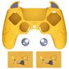 PlayVital Силиконовый Чехол-Защита для Геймпада PS5, Милый Дизайн, с Накладками на Стикеры для Больших Пальцев, Наклейка на Тачпад, (Демонический стиль) & (желтый)
