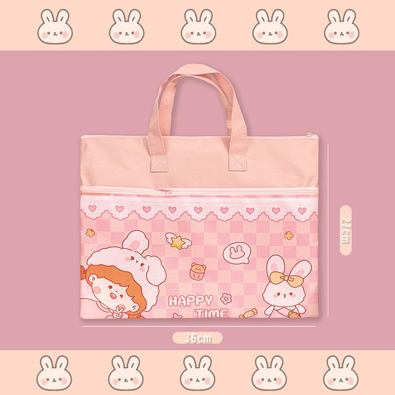 Сумка для учебников Capybara Students из холста, большая вместимость, с застежкой-молнией, школьный пакет, школьные канцелярские принадлежности, сумка для документов для студентов