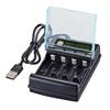4-слотовое зарядное устройство для аккумуляторов с USB-кабелем Быстрое умное зарядное устройство Интеллектуальное зарядное устройство для аккумуляторов Умное зарядное устройство для аккумуляторов 1,5 В AA/AAA