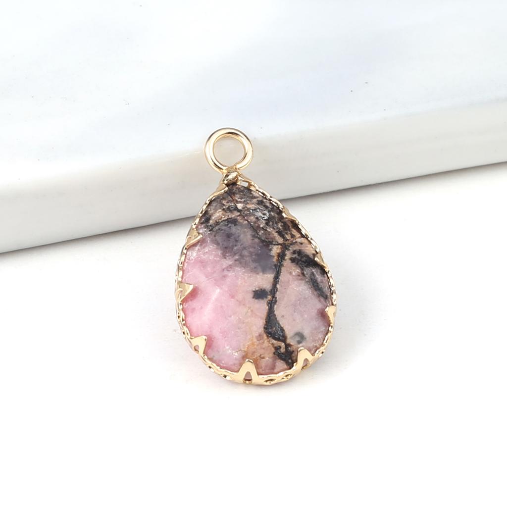 2 шт., небольшой кулон из натурального камня, граненый кулон в форме капли для изготовления ювелирных изделий, ожерелье, серьги, аксессуар для браслета