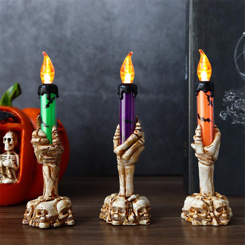 Halloween Skeletons Ghost Party Candles Pumpkin Party Happy Halloween Party Home Decorations