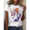 Футболка с 3D-принтом, летний и весенний топ с коротким рукавом и круглым вырезом, повседневная женская одежда