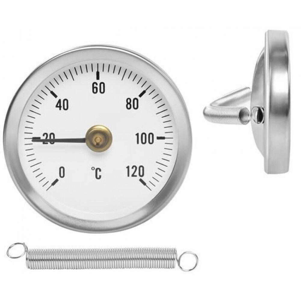 For Air Conditioning Units Tube Thermometer SS Pipe Thermometer Stainless Steel Pipe Thermometer 2 C Precision