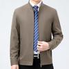 Jacket Men's Jacket New Spring and Autumn Stand Collar Business Casual Middle-aged Dad Jacket Top
