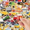 Креативные мультяшные наклейки с транспортом - 60 водостойких листов для DIY-декора