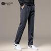 Bao Cai Yang Men's Corduroy Straight-Leg Warm Casual Pants