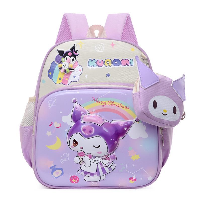 Cartoon Anime Boys And Girls Backpack Cute Printed Belt Small Bag Kindergarten School Bag Children'S Backpack