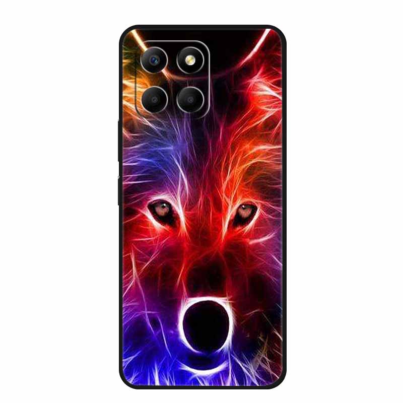 Мягкие силиконовые чехлы для Honor X8 5G Чехол x8 X8A 4G Волк Лев ТПУ Задние чехлы Для Huawei Honor X8 Чехлы для телефона HonorX8A Чехол Сумка