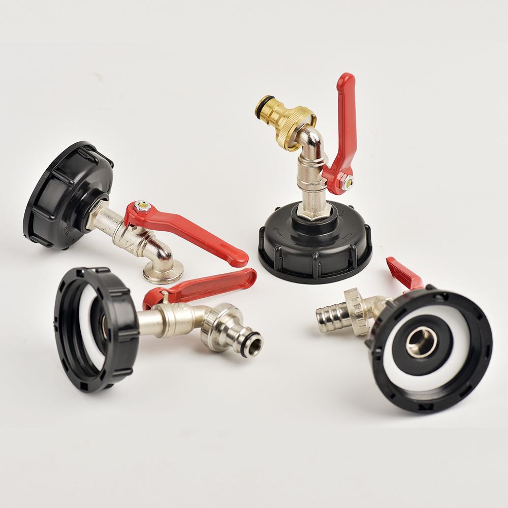 Кран для слива IBC с соединителем 3/4 дюйма - подходит для большинства контейнеров IBC - наружный кран стандарта ЕС для резервуаров с водой