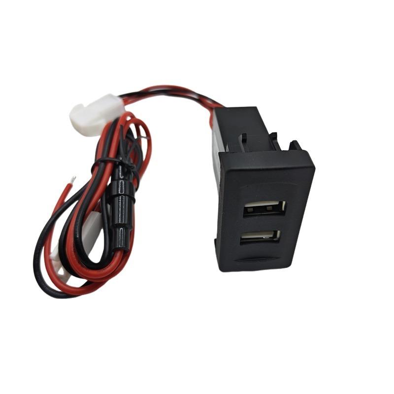 Dual USB Port Car Charger 2.1A Rocker Adapter Socket Light Built-In Socket For Transport T4 Car Dual USB Charger Car Accessories
