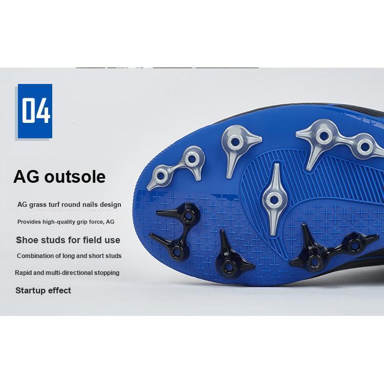 Nike Mercurial Superfly 9 Academy AG Трава Противоскользящая Амортизация Прочные Низкие Детские Футбольные Бутсы Детские Футбольные Бутсы Черные DJ5613-040