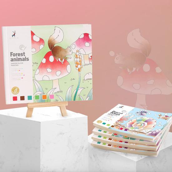 Раскраска акварелью для детей Малыши Карманная живопись без беспорядка Граффити Бумага Искусство Ремесла Набор для рисования с кисточками Краски для путешествий