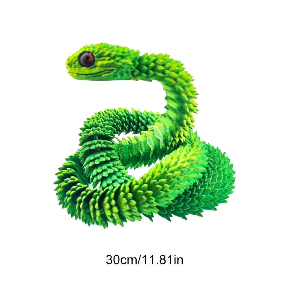 3D Printed Snake Movable Joint Simulation Snake Figurine Creative Snake Model Collectibles Home Office Desk Decor Crafts Gift