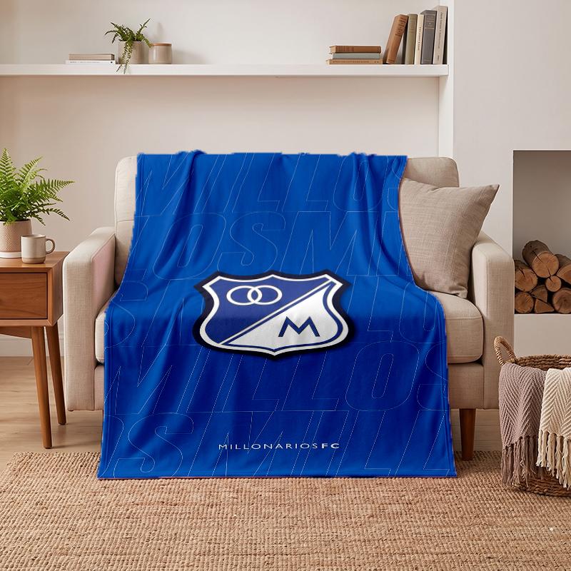 Millonarios FC Soft Warm Flannel Blankets Comfortable Blanket for Home Decoration Gifting