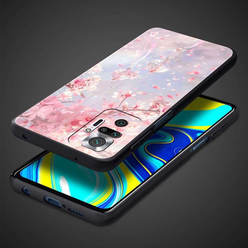 Корейский чехол с цветами для Redmi 14C 10C Note 15 14 13 12 10 11 K40 Pro Plus 5G, противоударный, мягкий ТПУ, чехол-бампер