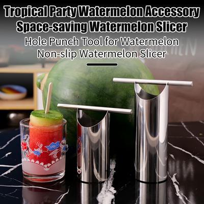 Резак для арбуза из нержавеющей стали, удобный перфоратор с ручкой для приготовления сока, открывалка круглой формы для приготовления оригинального сока, кухонный бар, аксессуары для вечеринок